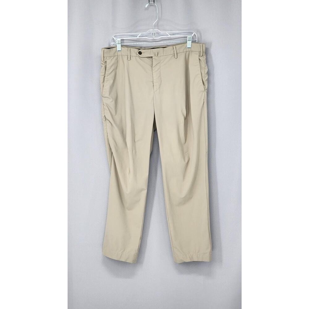 PT01 Kinetic Ultimate Trouser Pants Mens 35x27 Beige Stretch Travel Chino